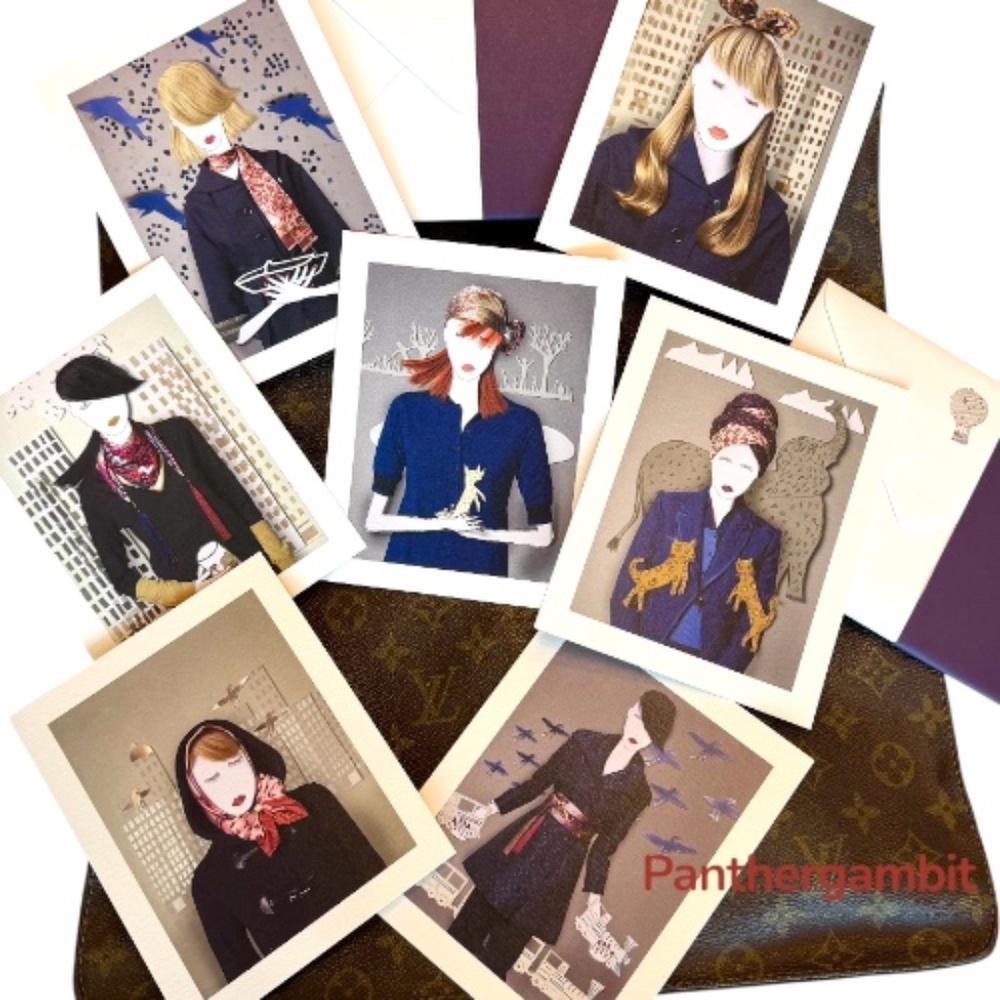 NEW Louis Vuitton Letter Set 7 Postcards